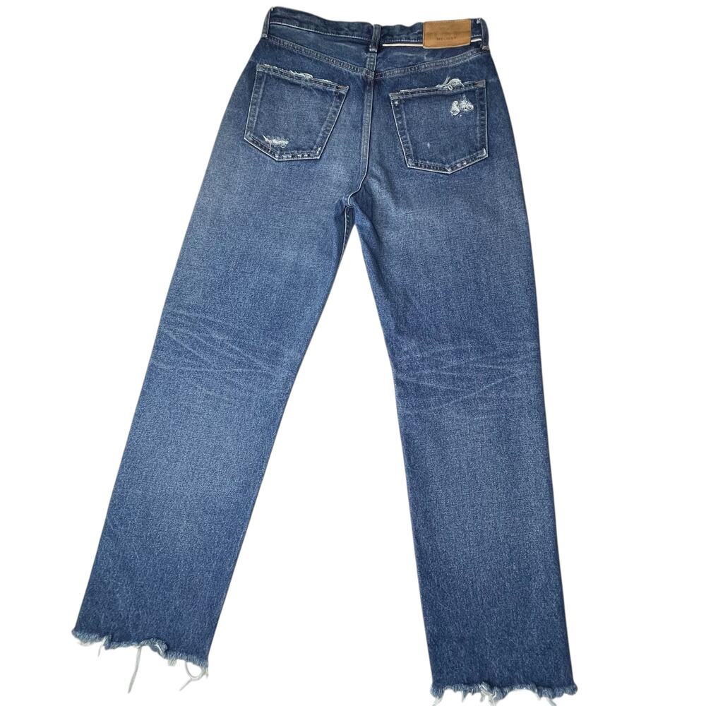 Moussy Vintage Womens Guilford Straight Leg Distressed Jeans size 28 Medium Blue - Picture 5 of 14